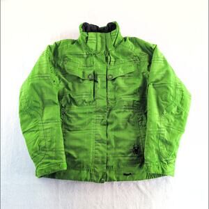 Spyder Thinsulate Ski Snowboard Coat Vented Sides Green Adult Size XL